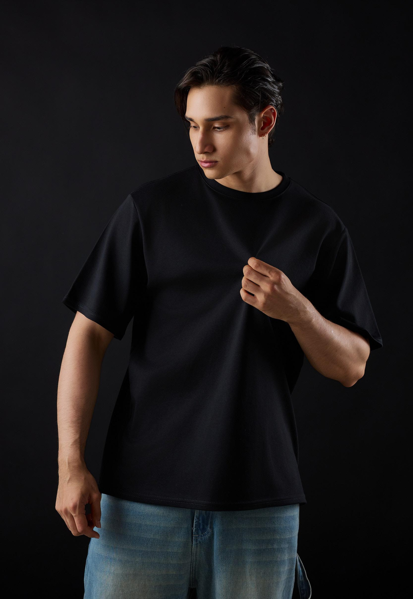 Camiseta Oversize Qatar Color Negro