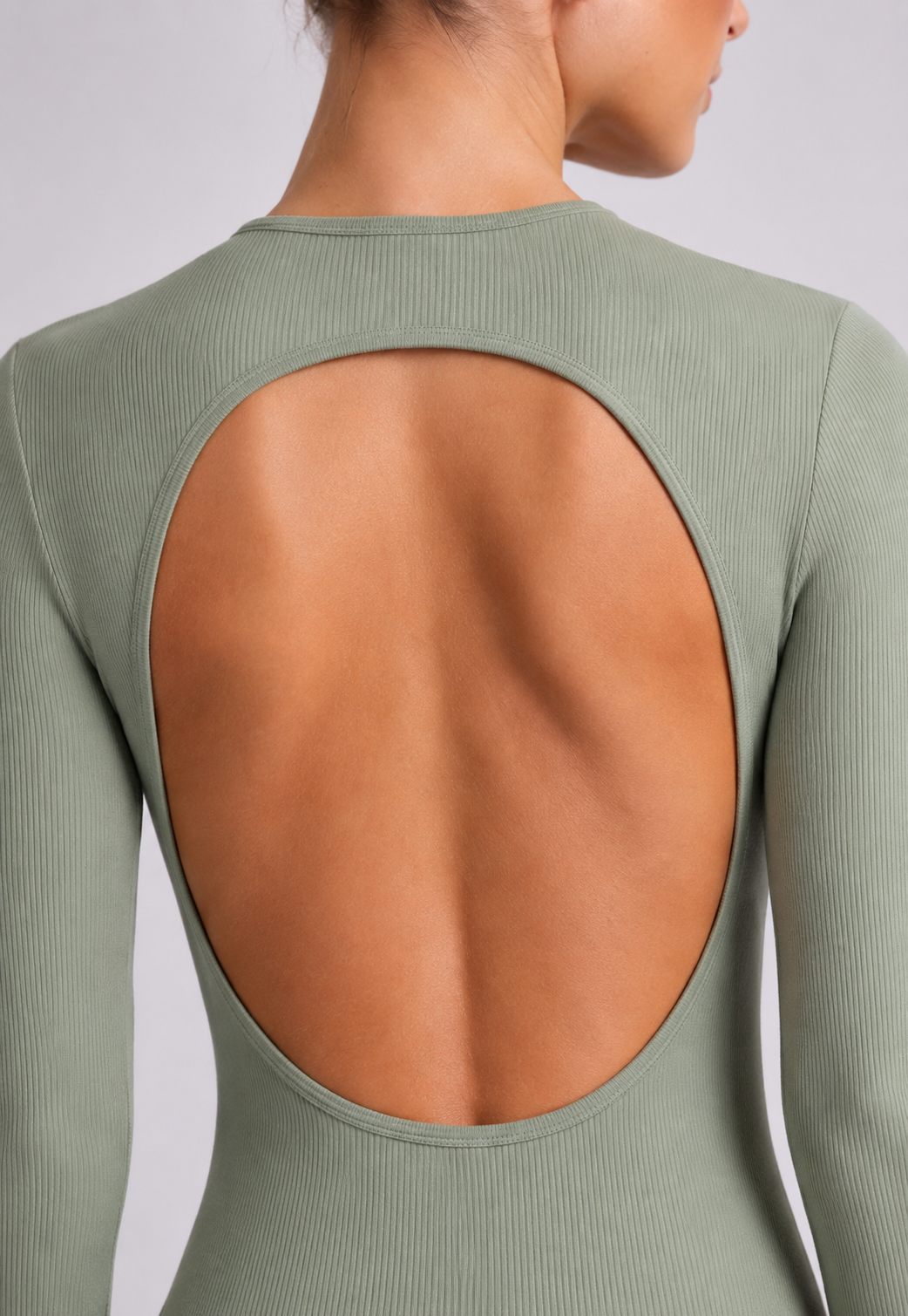 Body Manga Larga Color Verde