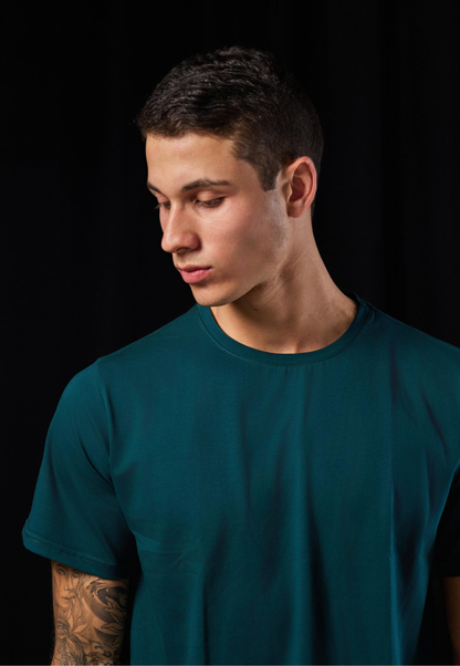 Camiseta Tela Fría Color Verde Oscuro