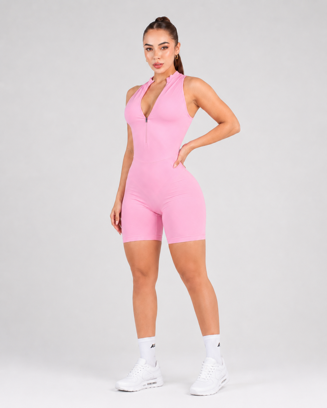 Enterizo Luxury Corto Rosado
