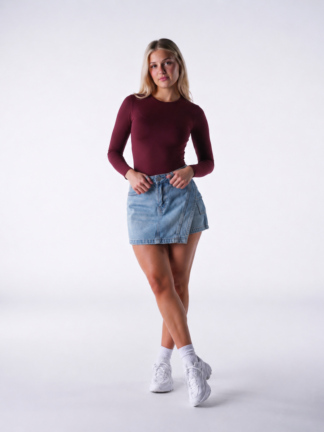Body Manga Larga Color Vinotinto