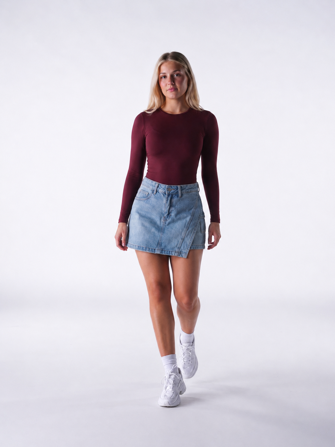 Body Manga Larga Color Vinotinto