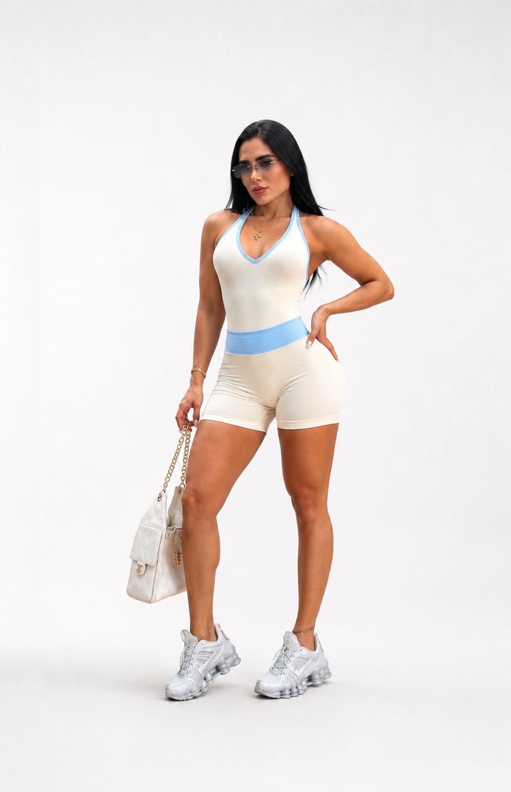 Set Halo Marfil Sesgo Azul