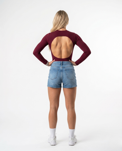 Body Manga Larga Color Vinotinto