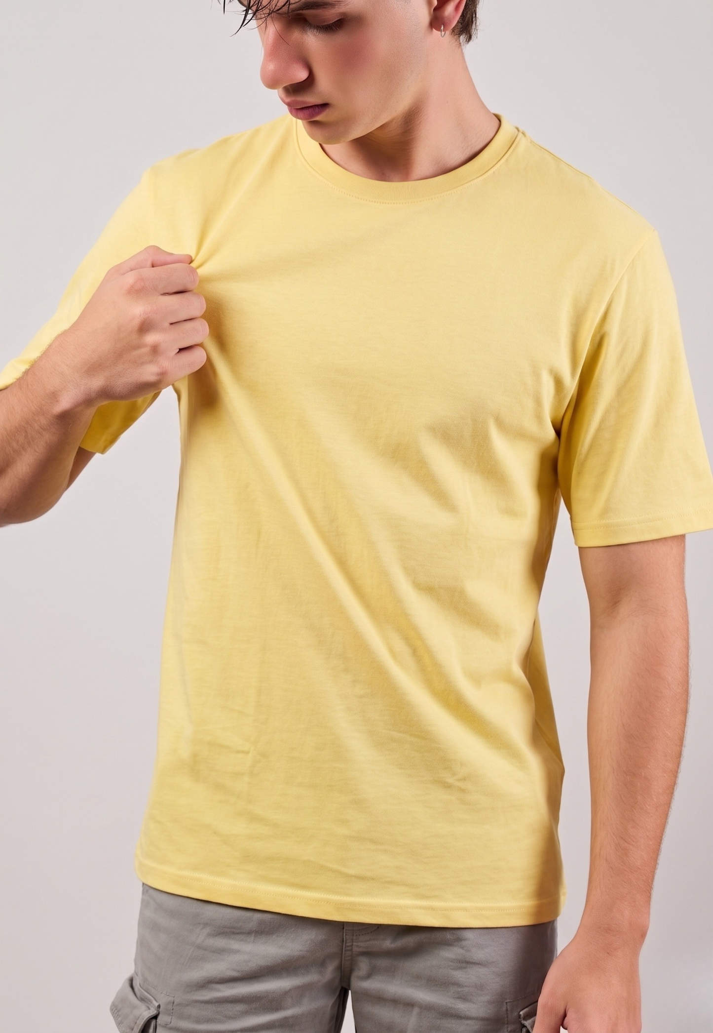 Camiseta Tela Fría Color Amarillo Claro