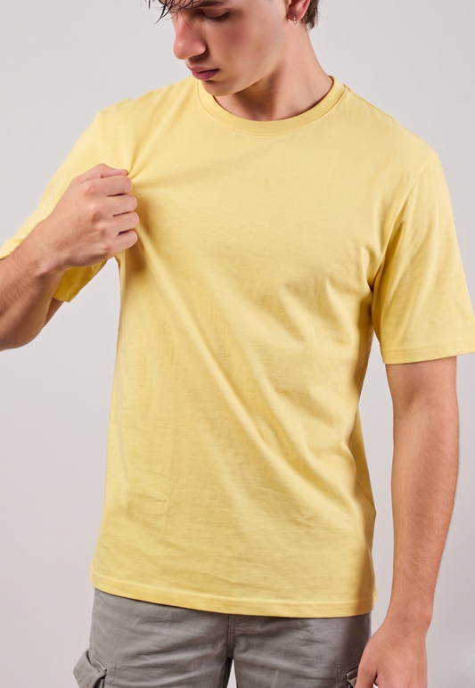 Camiseta Tela Fría Color Amarillo Claro