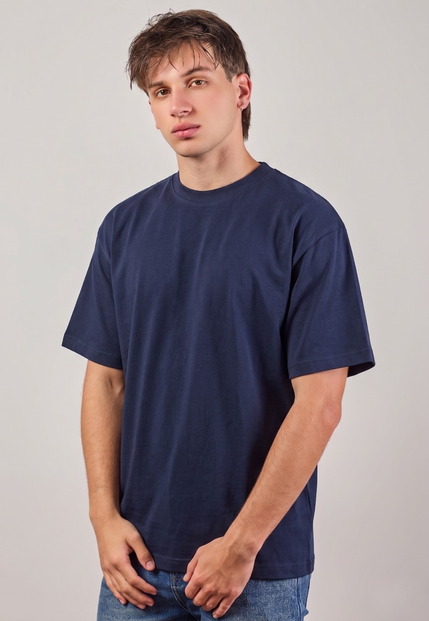 Camiseta Oversize Super Qatar Color Azul Oscuro